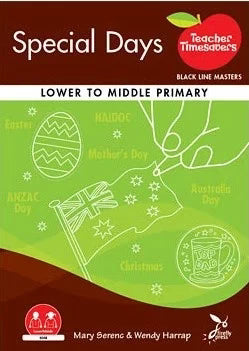 Book cover of 'Special Days' by Teacher Timeless with illustrations and text on a green and brown background.
