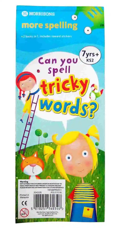 Spelling: Do you know the right words to write? 2 books in 1 includes reward stickers
